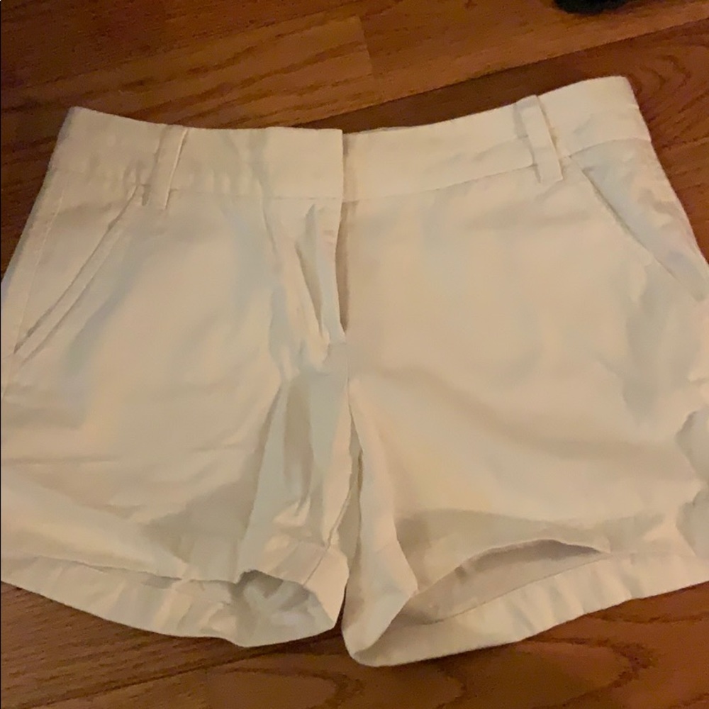 J. Crew White Chino Shorts